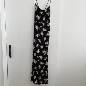Express Black Floral Maxi Dress